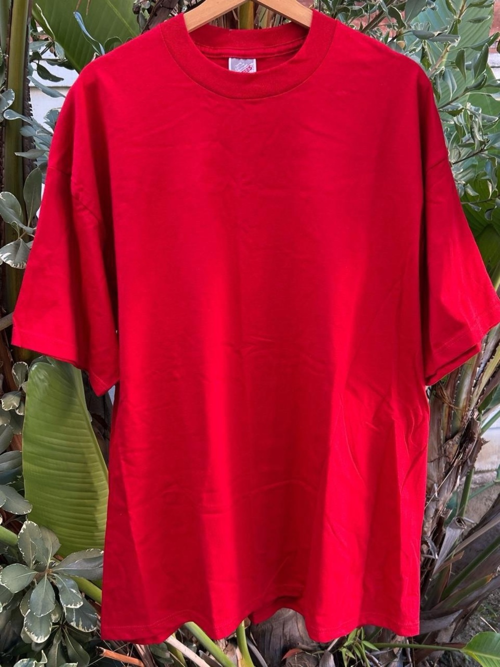 Vintage Y2K Jerzees Red Blank T Shirt XL Oversized Streetwear 25x32
